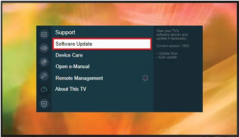 Smart TV Samsung Không Update Được Phần Mềm
