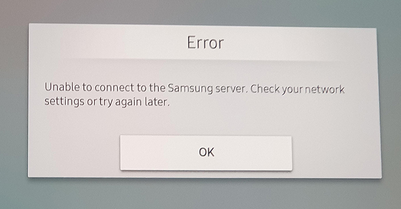 Bảng Mã Lỗi Tivi Samsung