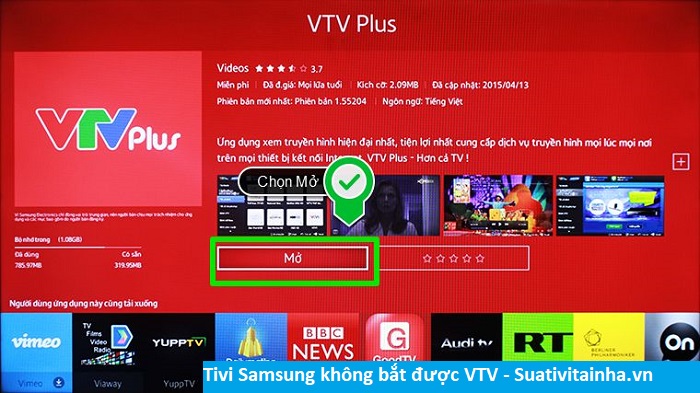 Lỗi tivi Samsung không bắt được các kênh của VTV - Cách sửa nhanh xem VTV