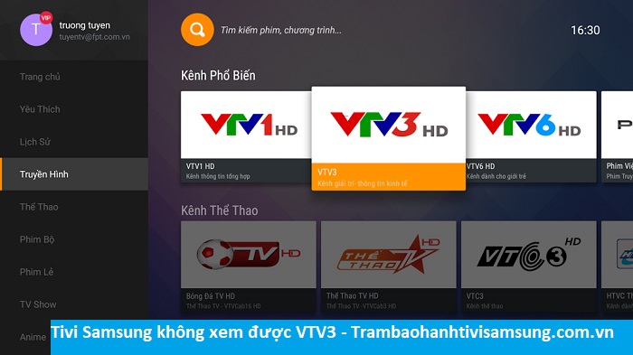 Tại sao tivi Samsung không xem được vtv3? Cách khắc phục nhanh nhất